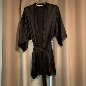 Victoria’s Secret Black Satin Robe